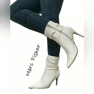 White Marc Fisher Ankle Boots